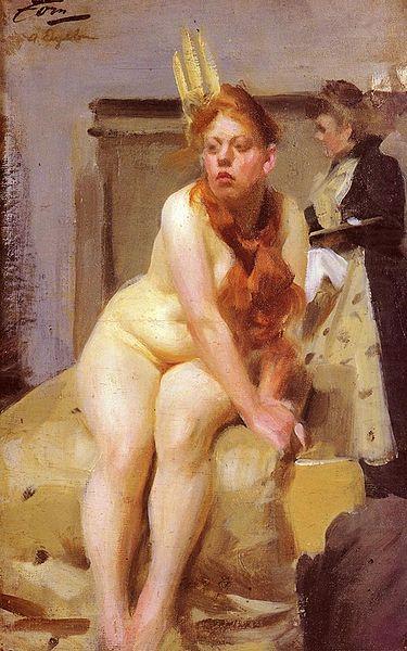 I Ateljen, Anders Zorn